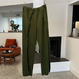 Anthropologie 100% Cotton Green Daily Practice lounge yoga pants